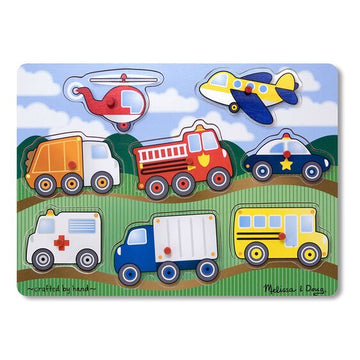Vehicles Peg Puzzle - 8 Pieces